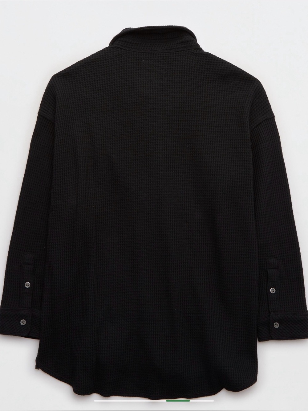 Aerie LumberJane Waffle Shirt True Black Size S - Picture 7 of 11